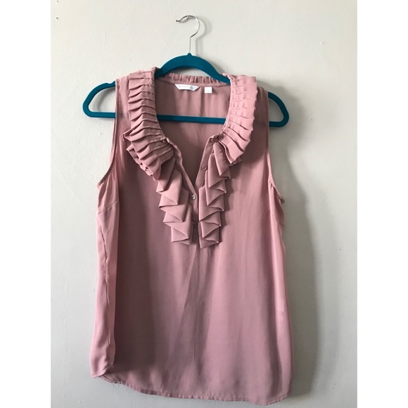 New York & Company | Blush Ruffle Neckline - Picture 1 of 2